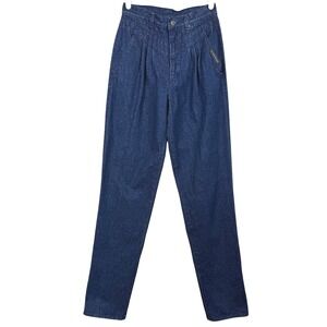 Rocky Mountain Jeans Women's 27‎ Blue High Rise Tapered Leg Pleated Denim Pants